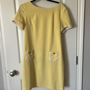 Yellow Tommy Hilfiger Pocket Scuba Sheath Dress
